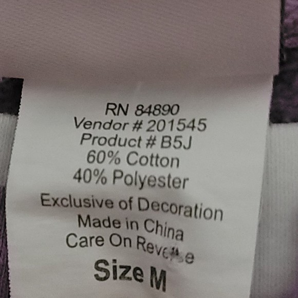 M Vintage Adrian Delafield Sweater Butterfly Floral Pastel Purple 90s - Picture 10 of 10